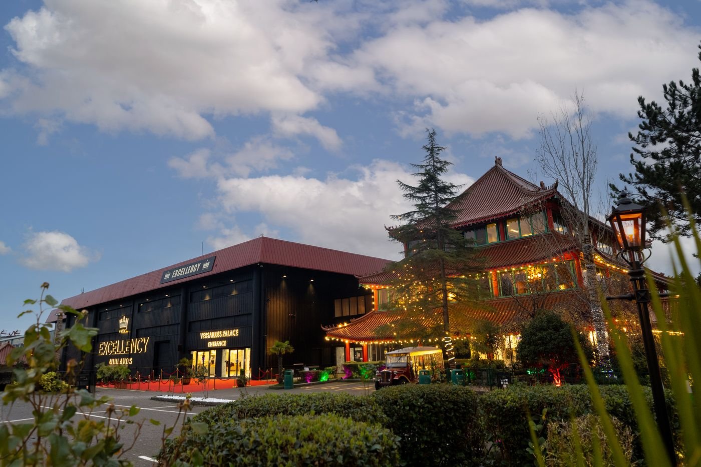 The Excellency Midlands exterior and pagoda, Telford